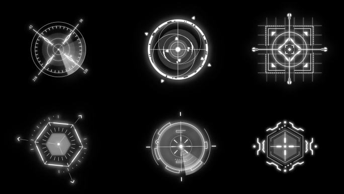10款科技全息HUD准星元素