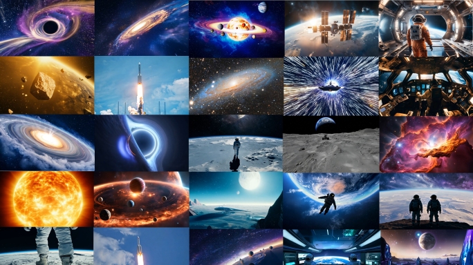 地球宇宙火箭卫星黑洞星云飞船宇航员
