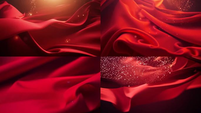 红色丝绸 红布光斑 党政背景