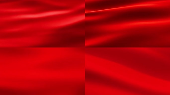 8K宽屏大气红色红绸红歌背景