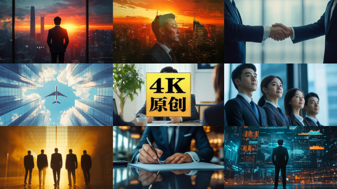 商务人士商务签约商务合作商务谈判成功人士