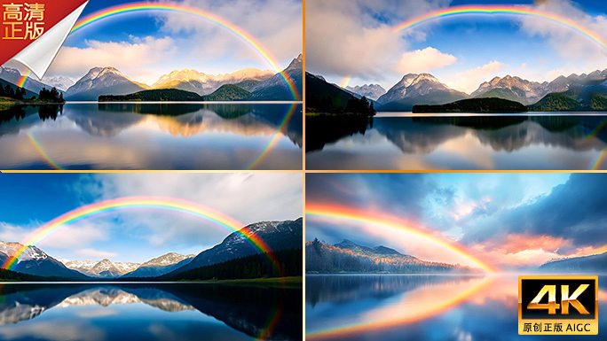 合集 唯美壮丽彩虹自然风光动画 延时摄影