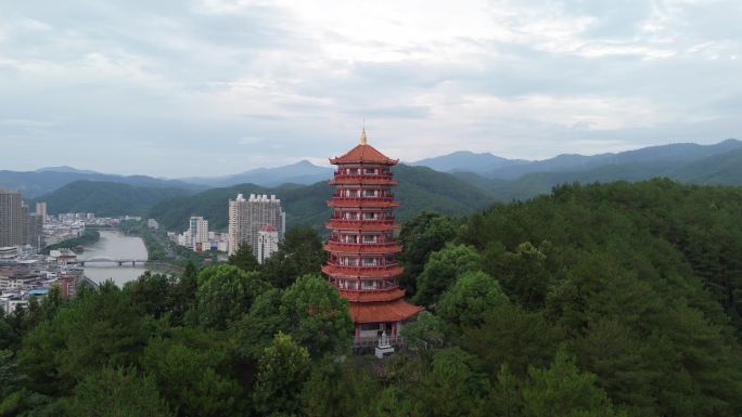 福建龙岩永定航拍