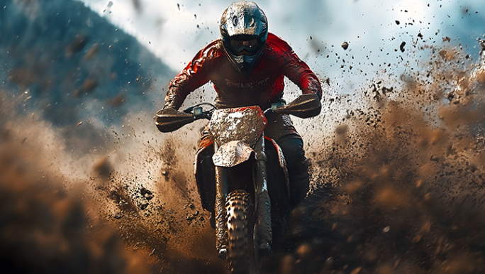 【4K】山地越野摩托车 极限运动