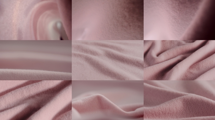 实拍4k-粉色布料特写细节