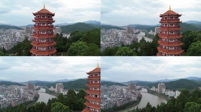 福建龙岩永定航拍