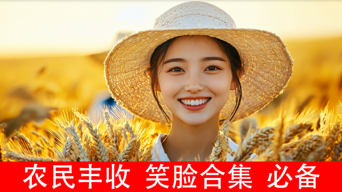 农民笑脸丰收喜悦幸福笑容农村乡村振兴