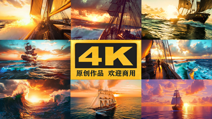 【8K】乘风破浪扬帆起航梦想启航大气宣传