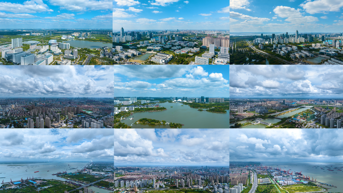 南通城市高空大氛围延时合集