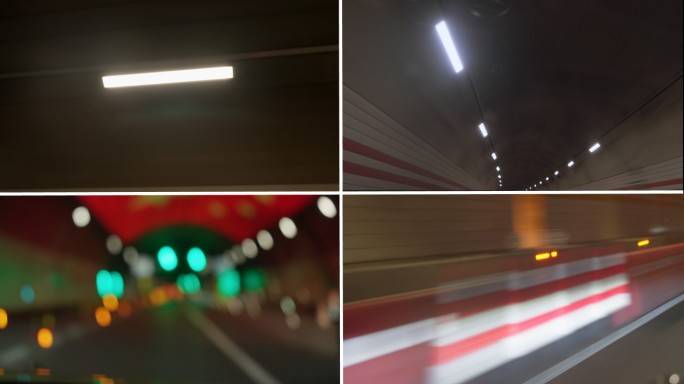 速度感公路隧道快速转场视频