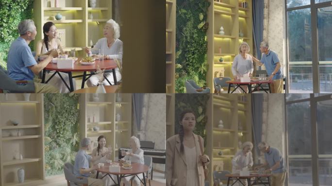 和父母告别 女儿告别父母