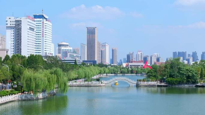 德州航拍延时城市宣传