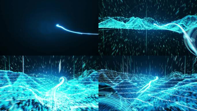 【视频素材】科技感穿山越岭