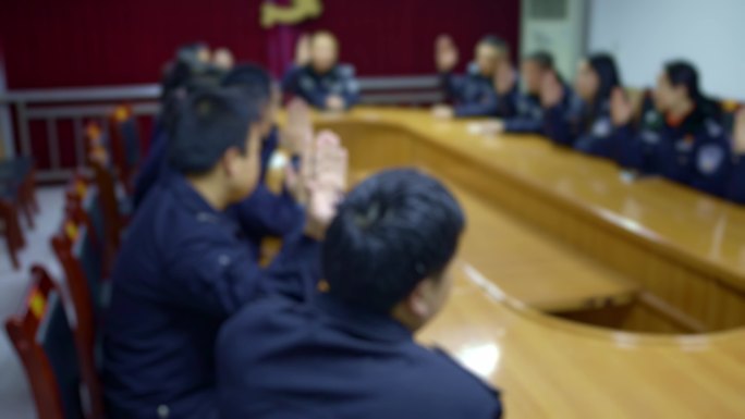 入党誓词警局全体大会举手投票会议正义感