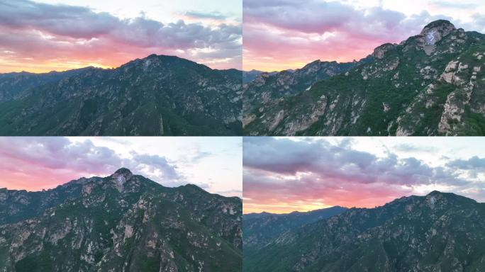 北京密云溪翁庄镇晚霞京字山奥运标4K