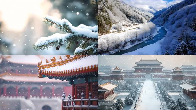 立冬 立冬节气 冬天下雪 大雪小雪 雪景