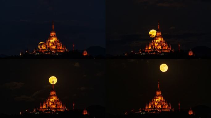 德宏芒市勐焕大金塔月升