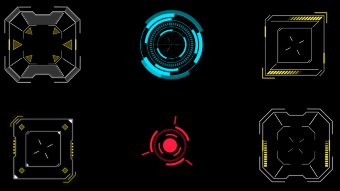 30款HUD科技元素【全部分层均可修改】