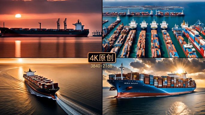 货轮大海航行一带一路超长合集01