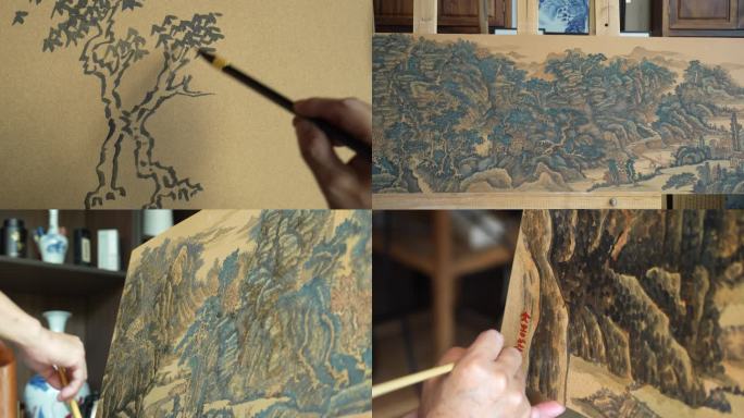 景德镇绘画瓷板画 画画 画瓷版画