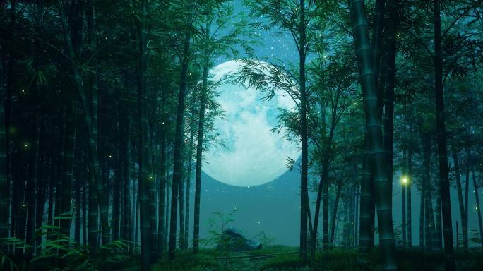 月亮竹林萤火01