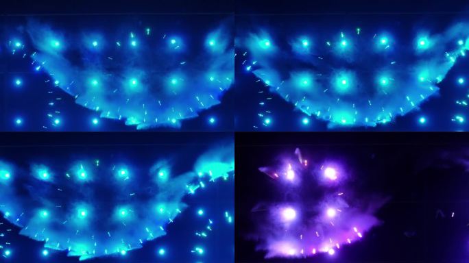 湖南衡阳珠晖区酃湖公园夜景航拍