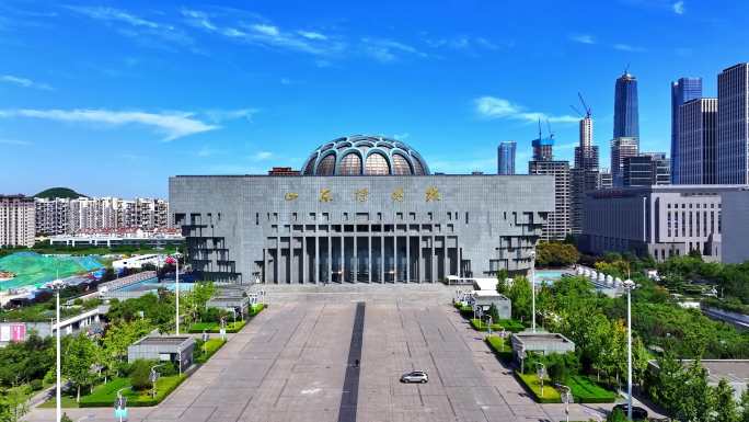 山东省博物馆 航拍 延时