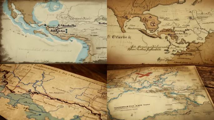 古老地图世界地图中世纪航海地图 (5)