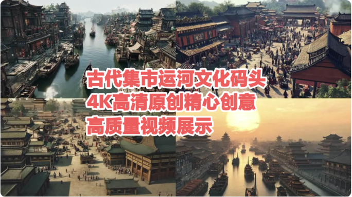 古代运河集市