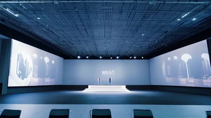 空的现代会议厅 大会演讲的场地