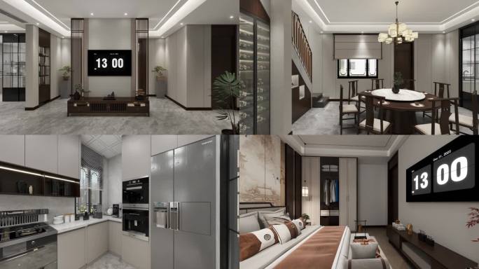 三维客厅 室内装修 室内漫游动画镜头