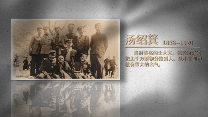 历史人物介绍怀旧复古老照片展示AE模板