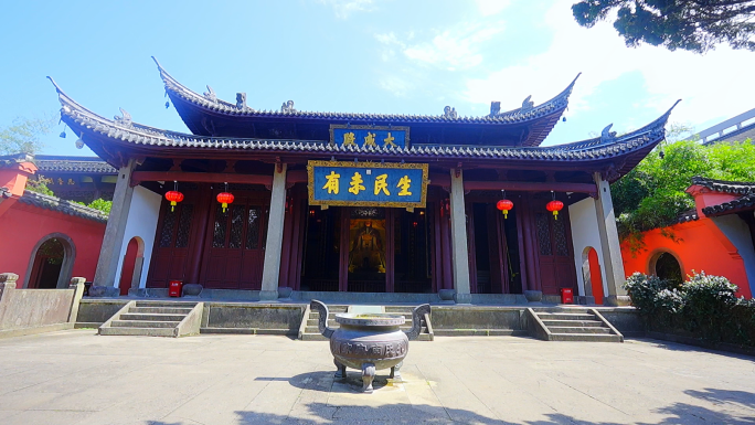 衢州地标孔庙空镜