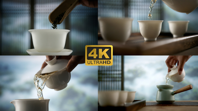 茶茉莉花茶品茶倒茶沏茶喝茶茶叶广告功夫茶