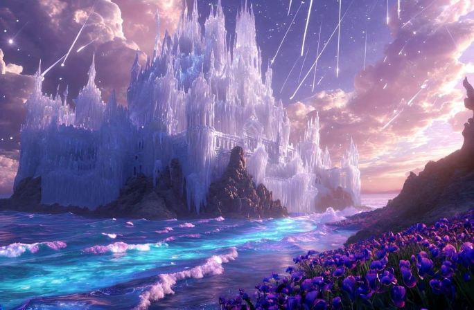 梦幻星云海边别墅城堡