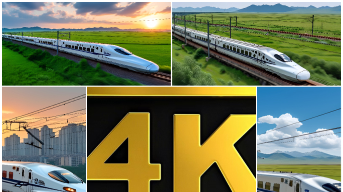 4K春运高铁动车和谐号