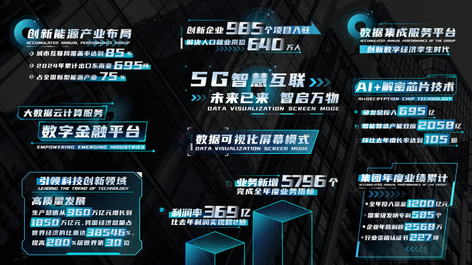 科技企业数据标题字幕