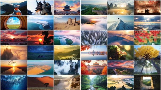 中国美景大美中国唯美大气自然风景航拍中国