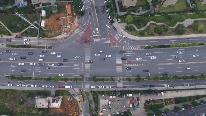 延时，学生，行人，车流，丁字路口