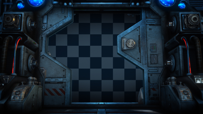 4K商务成功人士科技大门打开-修改