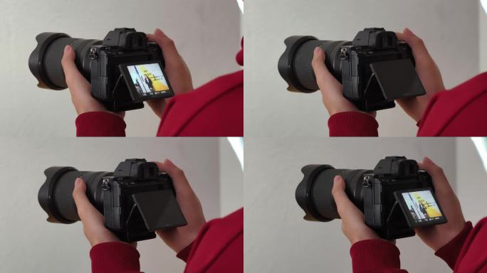 摄影师在摄影棚拍摄