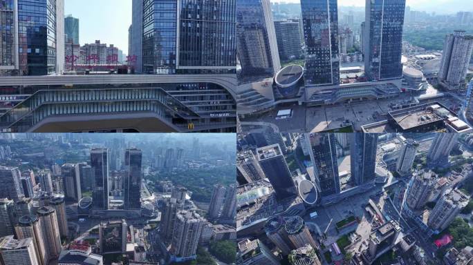 重庆沙坪坝站航拍4K