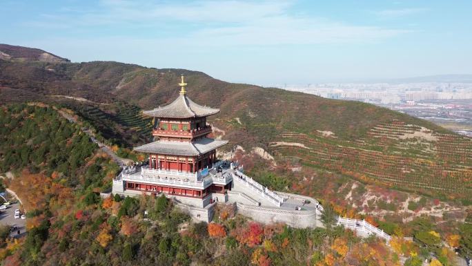 太原太山望都阁_环绕_太原市全景