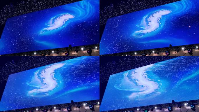 蓝色 星空 星云 led 大屏 背景