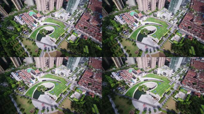 航拍上海自然博物馆