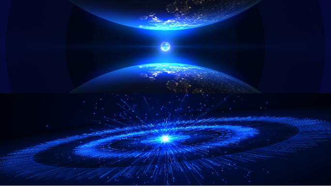 蓝色科技发布会开场秀AE模板