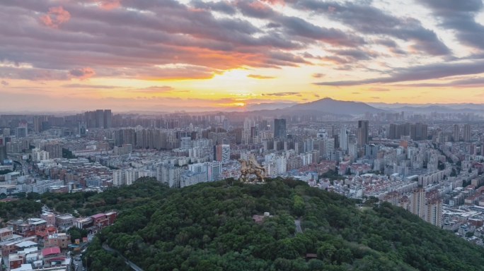 泉州大坪山郑成功雕像延时