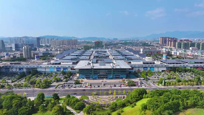 义乌国际商贸城义乌小商品市场航拍4K