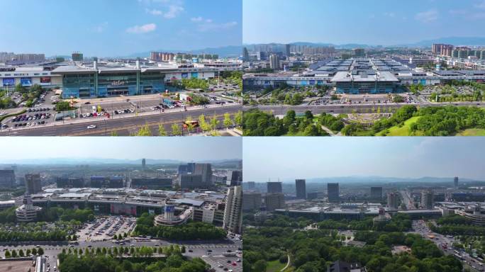 义乌国际商贸城义乌小商品市场航拍4K