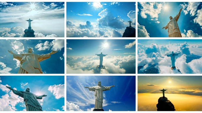 17-2巴西 基督救世主雕像 蓝天白云